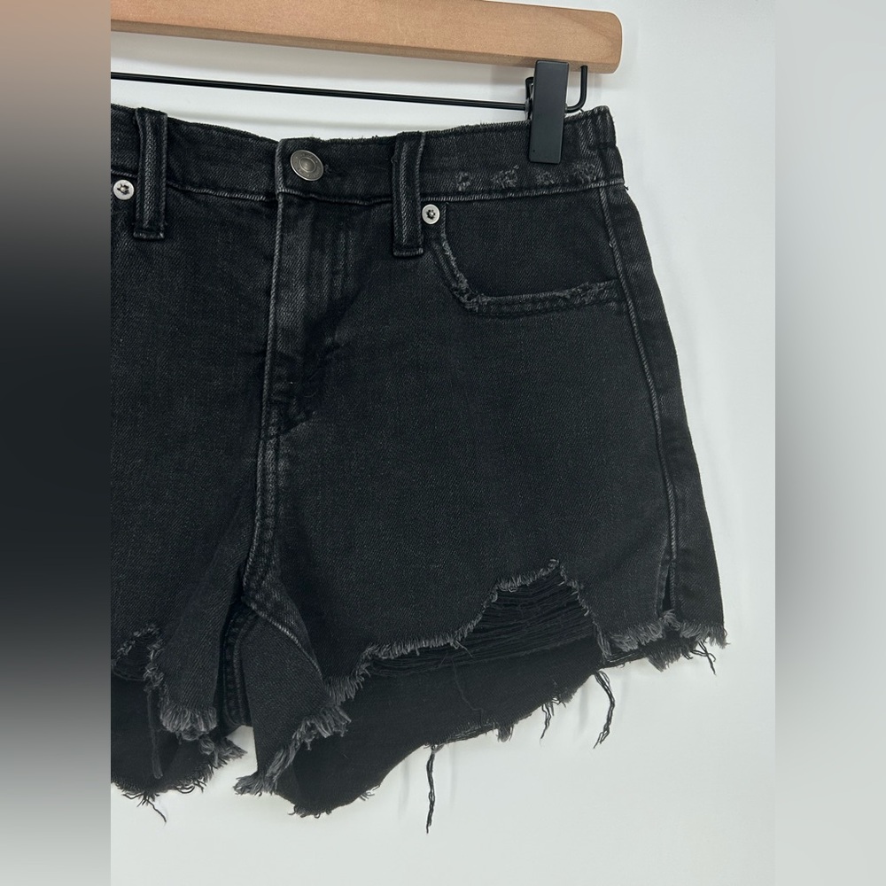 Aerie Daydream Denim Black Shorts Women's XS - Picture 10 of 11